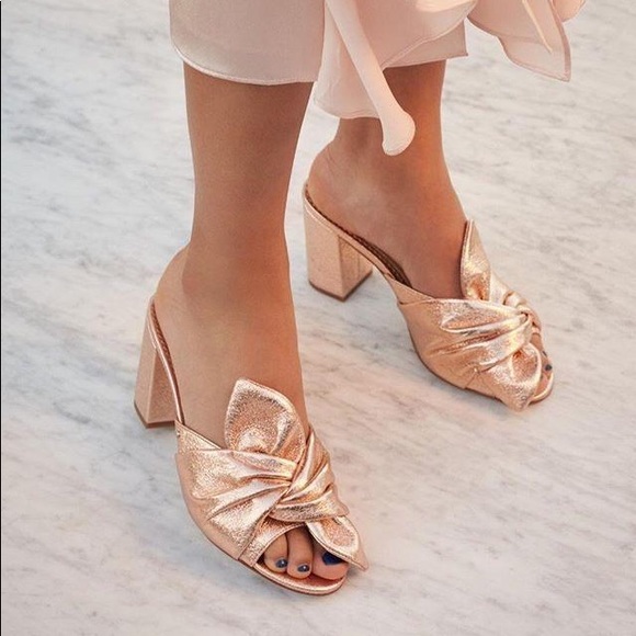 sam edelman rose gold mules